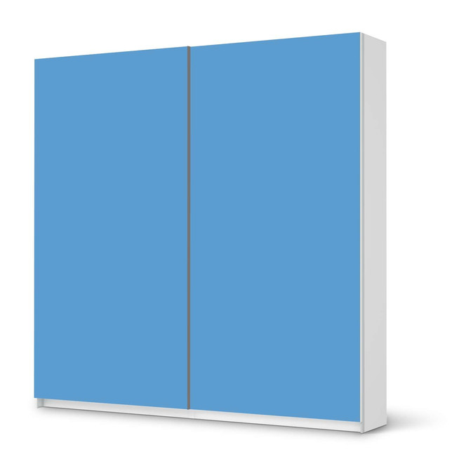 Möbel Klebefolie IKEA Pax Schrank 201cm Höhe - Schiebetür - Blau Light- Bild 1