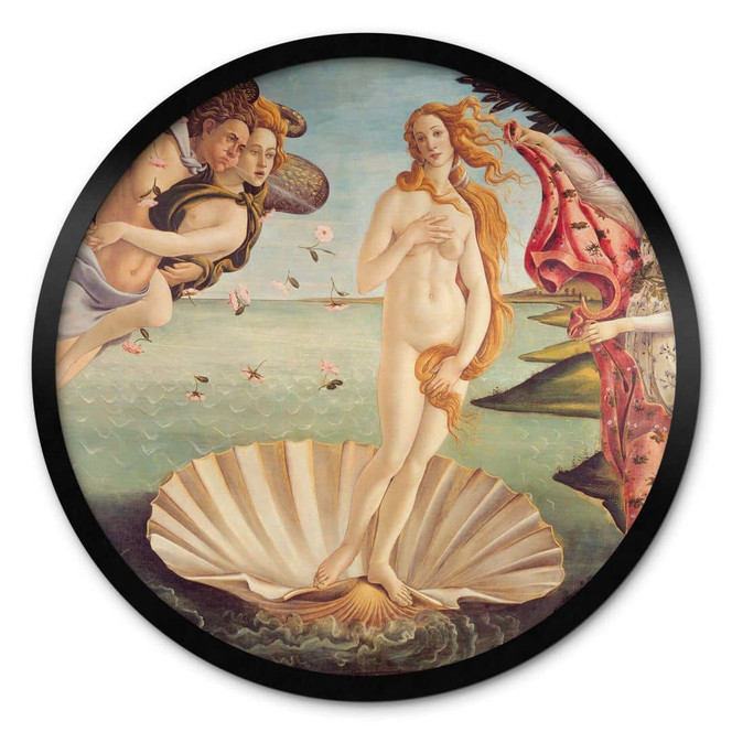 Poster Botticelli - Geburt der Venus - Rund