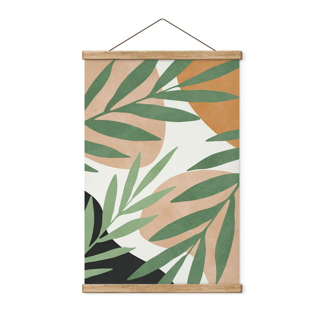 Stoffbild Abstrakte Zweige im tropischen Look - Costa