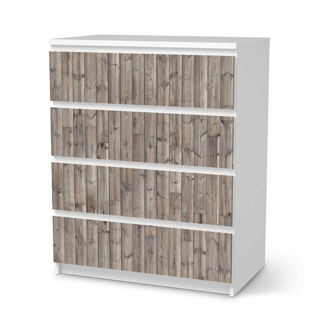 Folie IKEA Malm Kommode 4 Schubladen - Dark washed- Bild 1