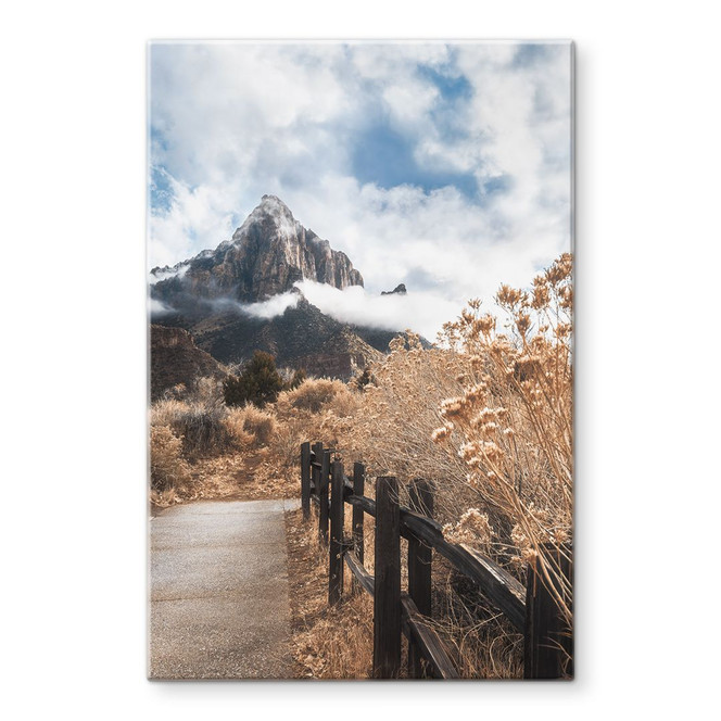 Glasbild Der Weg zum Gipfel - Iqbal