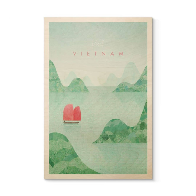 Holzbild Halong-Bucht auf Vietnam-Reisen - Rivers