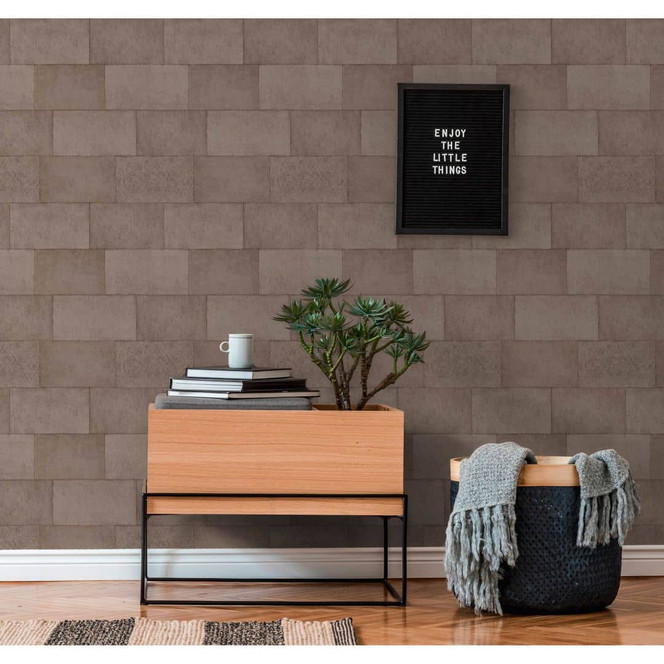 Livingwalls Tapete in Steinoptik Titanium 3 Vliestapete braun