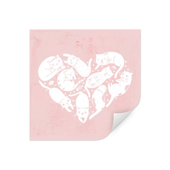 Wallprint Loske - Cat Heart
