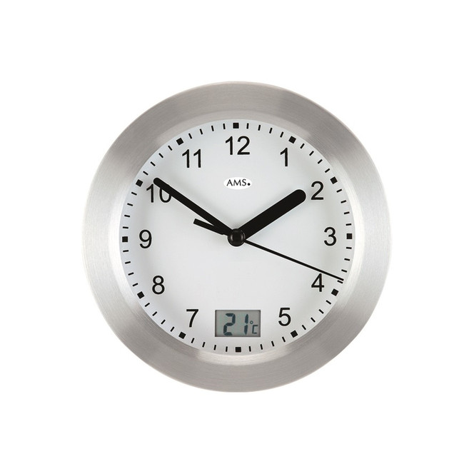 Wanduhr Aluminiumfrontreif silber
