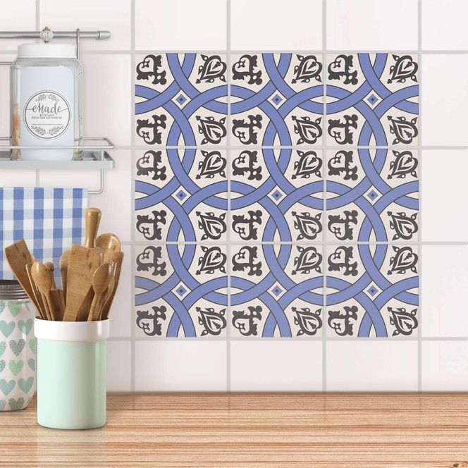 Fliesenaufkleber Set - London Circle