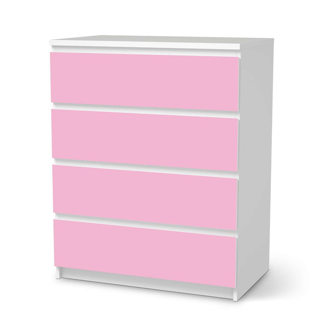 Folie IKEA Malm Kommode 4 Schubladen - Pink Light- Bild 1