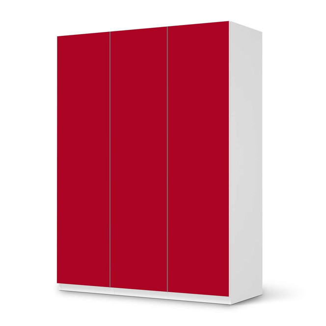 Folie IKEA Pax Schrank 201cm Höhe - 3 Türen - Rot Dark- Bild 1
