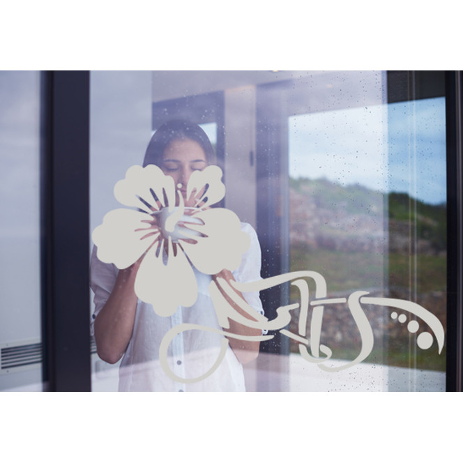 Glasdekor Floraler Hibiskus - Bild 1