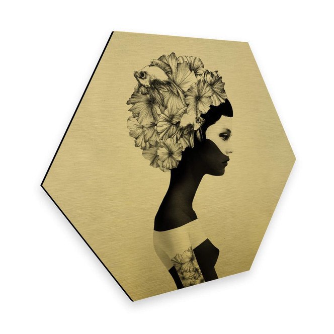 Hexagon - Alu-Dibond-Goldeffekt - Ireland - Marianna