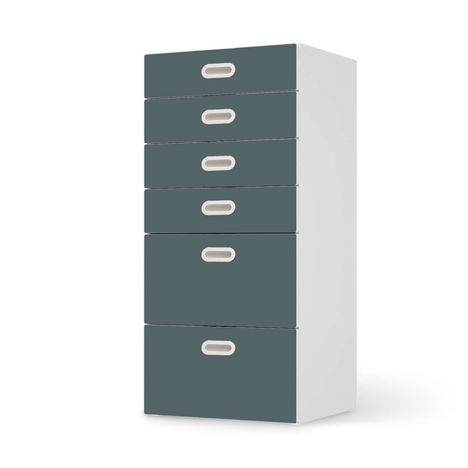 Klebefolie IKEA Stuva / Fritids Kommode - 6 Schubladen - Blaugrau Light- Bild 1