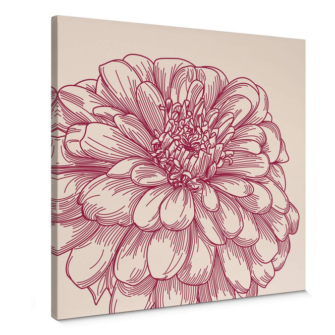 Leinwandbild Blüte Illustration