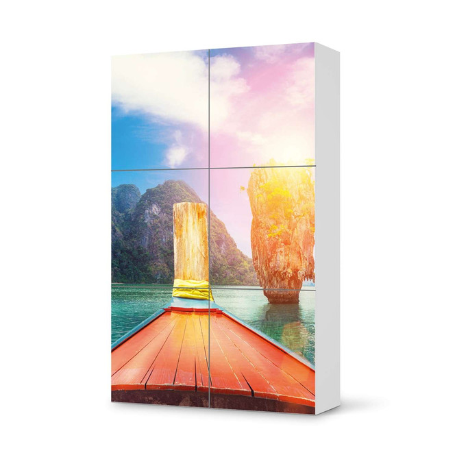 Möbel Klebefolie IKEA Besta Schrank 6 Türen (hoch) - Blue Water Lagoon- Bild 1