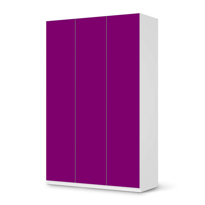 Möbelfolie IKEA Pax Schrank 236cm Höhe - 3 Türen - Flieder Dark- Bild 1