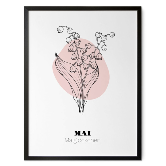 Personalisierbares Poster Monatsblume Mai