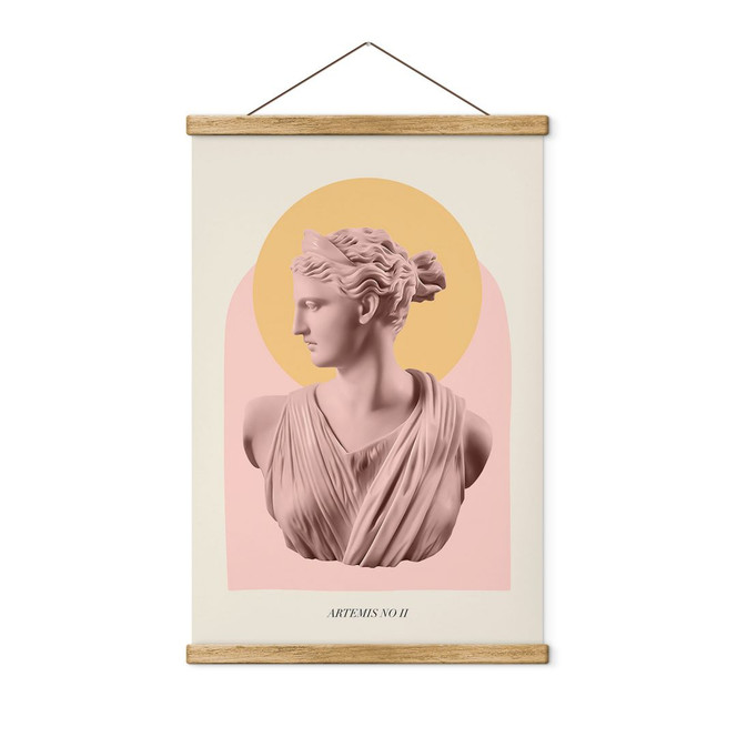 Stoffbild Statue der Göttin Artemis - Grace Digital Art