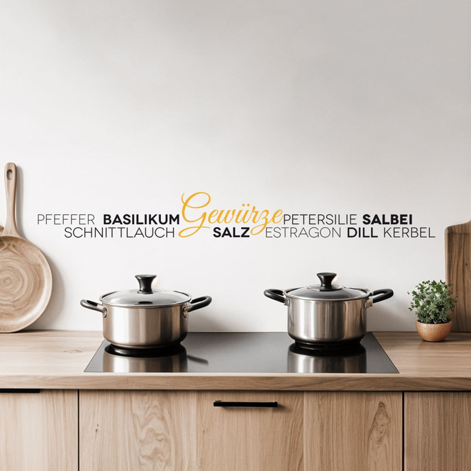 Wandtattoo Gewürze 4 (2-farbig)