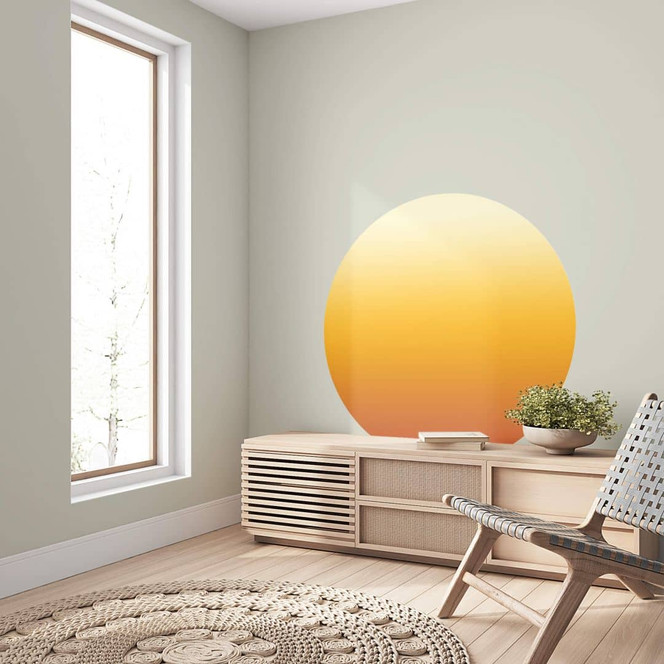 Wandtattoo Ombre Sonnenuntergang - Rund