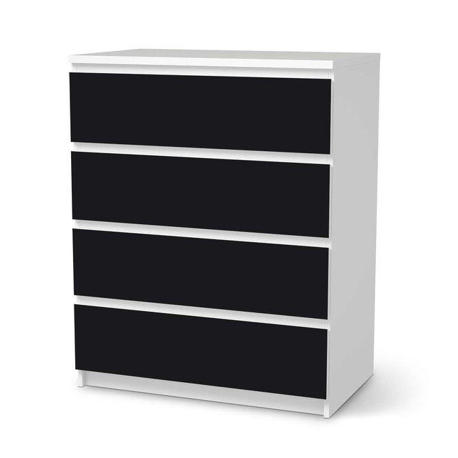 Folie IKEA Malm Kommode 4 Schubladen - Schwarz- Bild 1