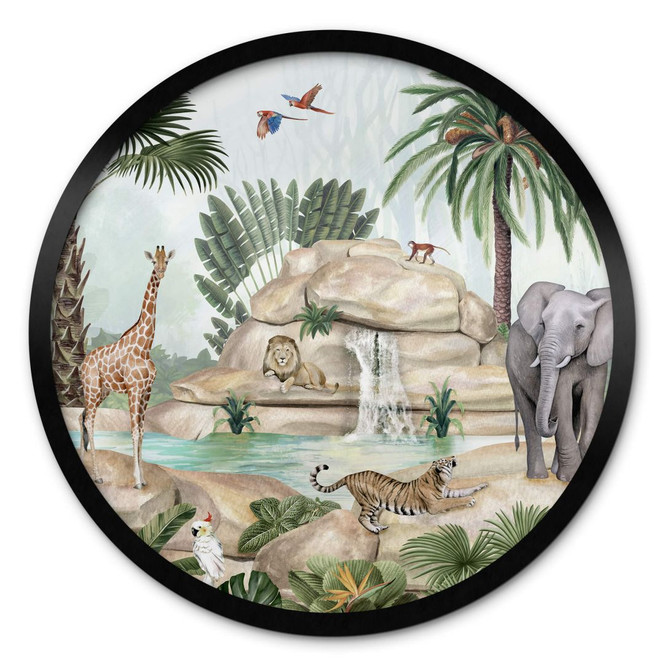 Kinderposter Kikki Belle - Dschungel Paradies - Rund