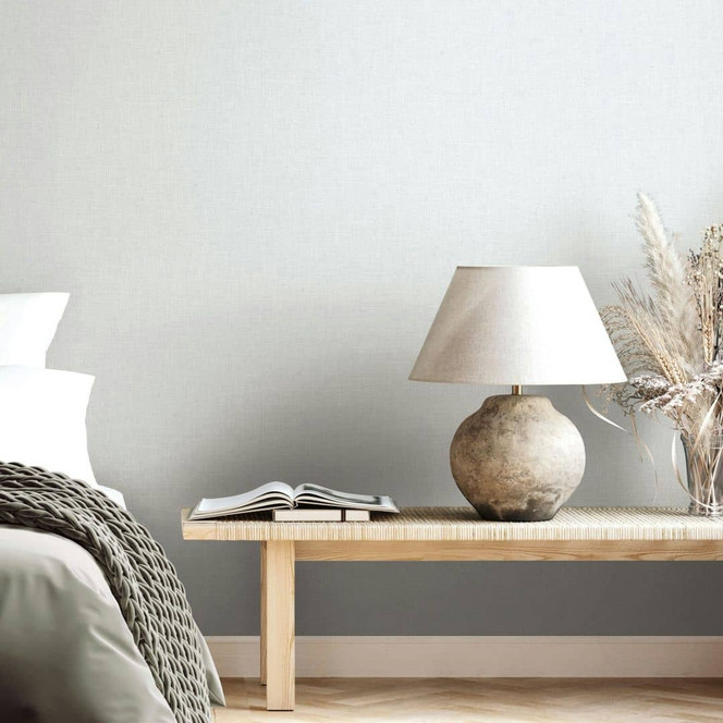 Vliestapete Textil, Struktur Uni Modern matt in Grau