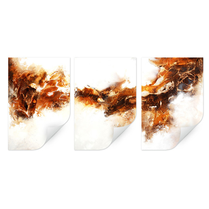 Wallprint Fedrau - Flüssiges Gold 02 (3-teilig)