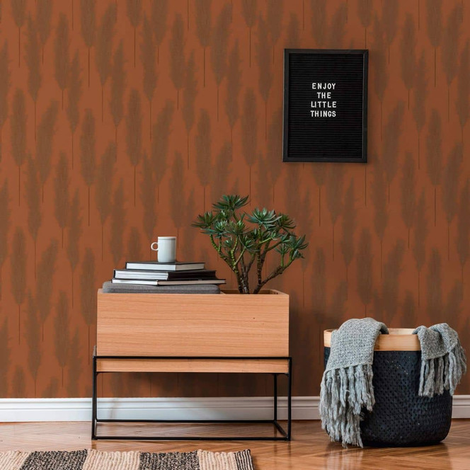 A.S. Création Tapete mit Gräsern #Hygge Vliestapete metallic, braun