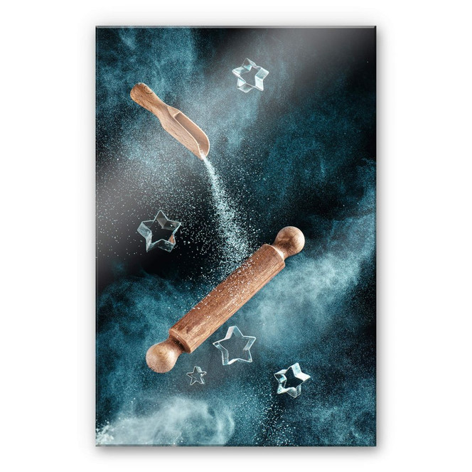 Acrylglasbild Belenko - Kitchen mess: Star shaped Cookies