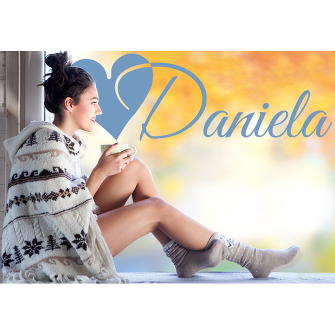 Glasdekor Wunschtext Initiale D - Bild 1