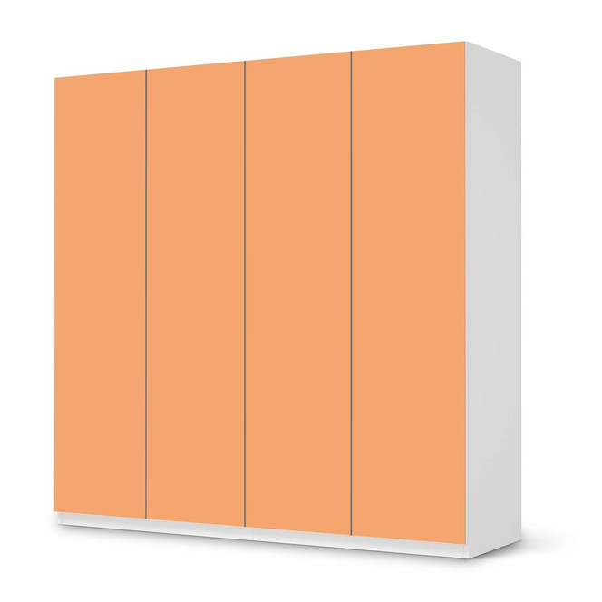Klebefolie IKEA Pax Schrank 201cm Höhe - 4 Türen - Orange Light- Bild 1