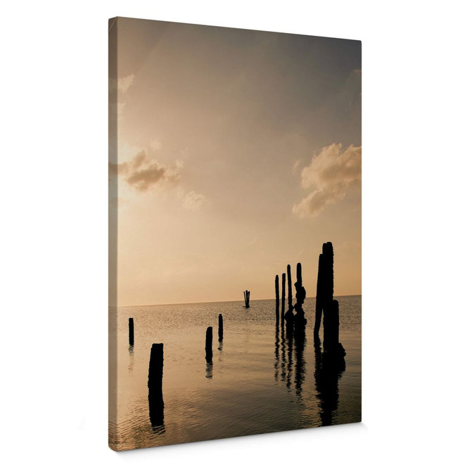 Leinwandbild Posts at Sunset