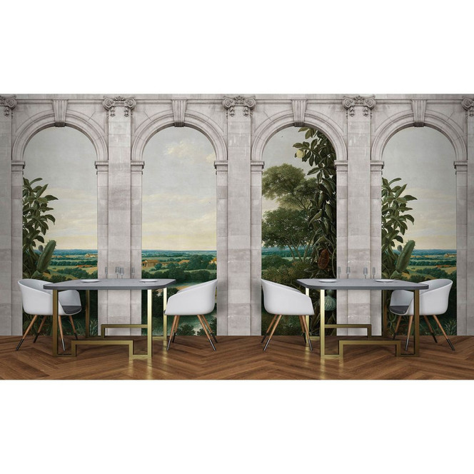 Livingwalls Fototapete Walls by Patel 3 Castello 2 grün, grau, beige, blau - Bild 1