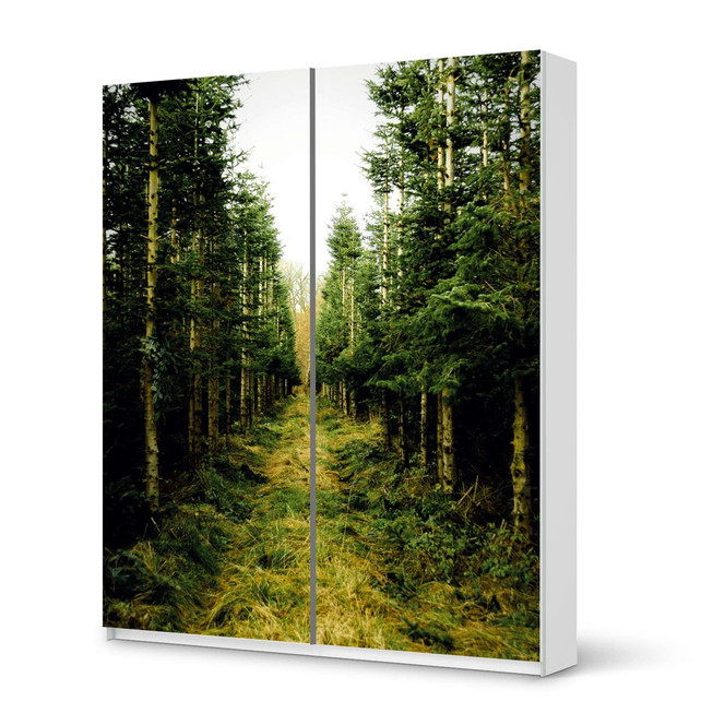 Möbelfolie IKEA Pax Schrank 236cm Höhe - Schiebetür - Green Alley- Bild 1