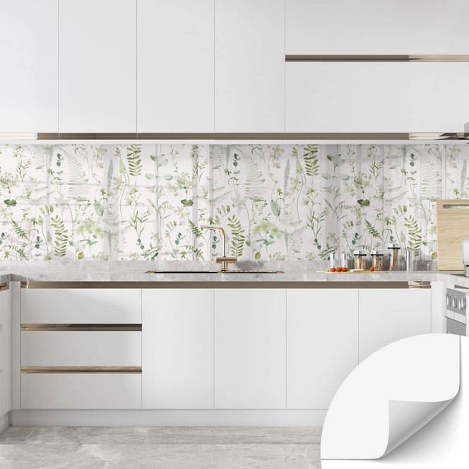 Selbstklebende Küchenrückwand Kräuter und Wildblumen - UN Designs