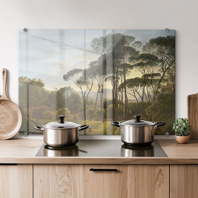 Spritzschutz Voogd - Italienische Landschaft mit Schirmkiefern