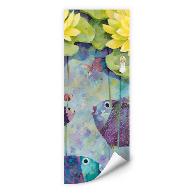 Wallprint Blanz - Gelbe Seerosen - Panorama