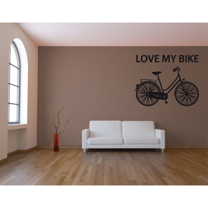 Wandtattoo I love my bike