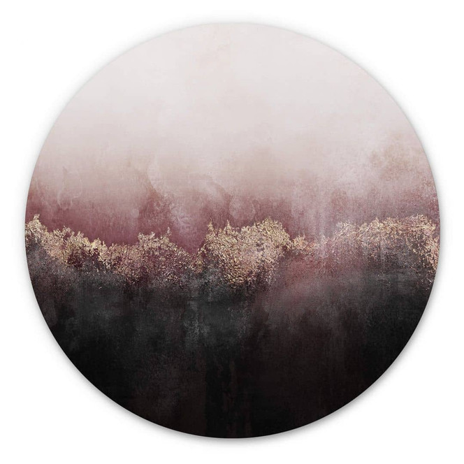 Alu-Dibond Fredriksson - Rosa Himmel - Rund