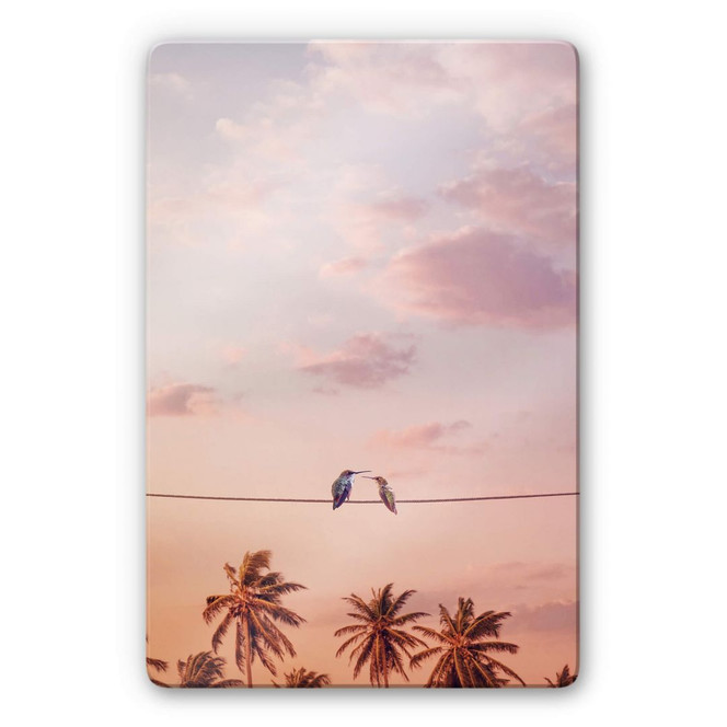 Glasbild Loose - Hummingbirds in Love