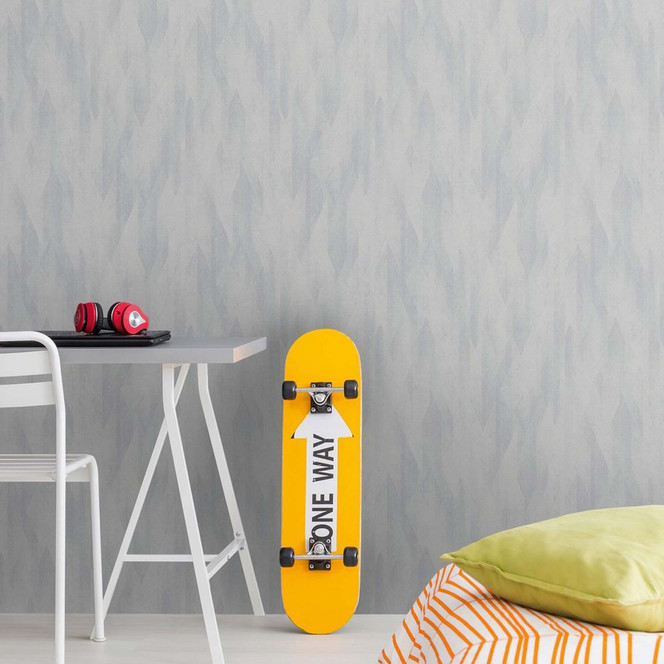 Grafik Tapete skandinavisch Grau, Weiss - grafische Vliestapete für Küche, Flur, Wohnzimmer