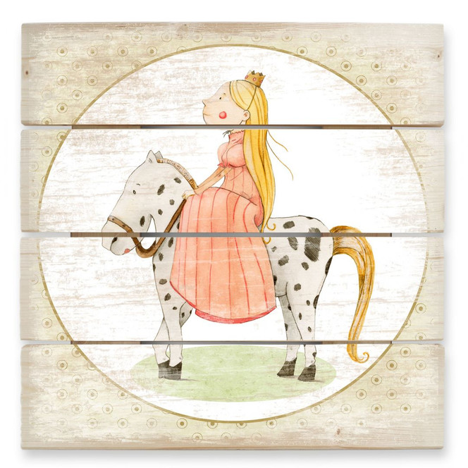 Holzbild Loske - Prinzessin - 40 x 41.5 cm