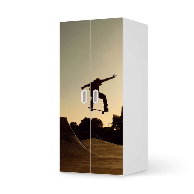 Möbelfolie IKEA Stuva / Fritids Schrank - 2 grosse Türen - Skater- Bild 1