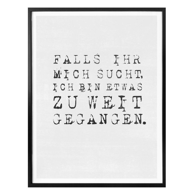 Poster - Falls ihr mich sucht