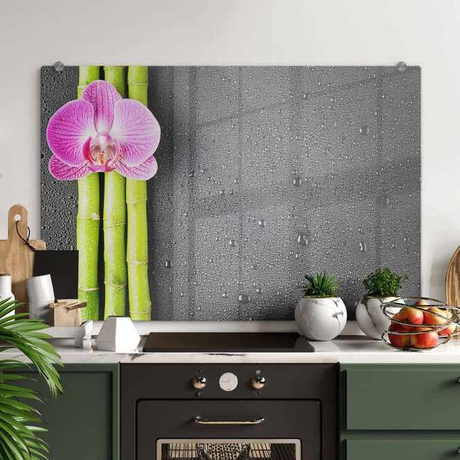 Spritzschutz Orchid and Bamboo