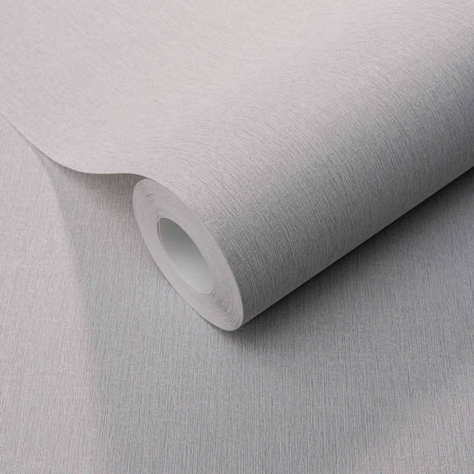 Vliestapete Unitapete mit feiner Längstruktur  in grau