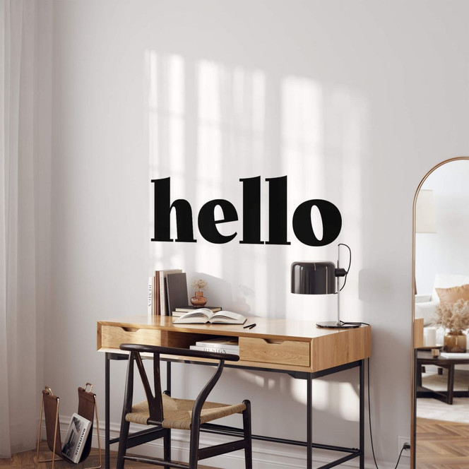Wandtattoo Schriftzug Hello