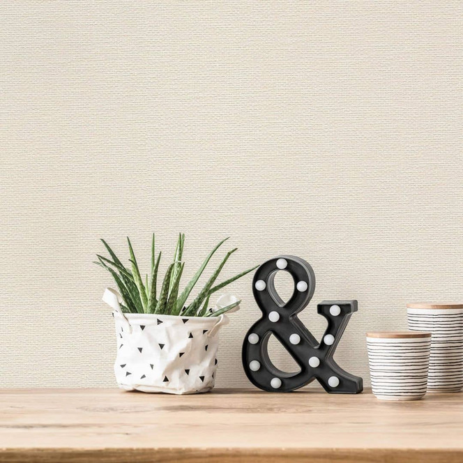 A.S. Création Strukturtapete #Hygge Vliestapete creme, weiss