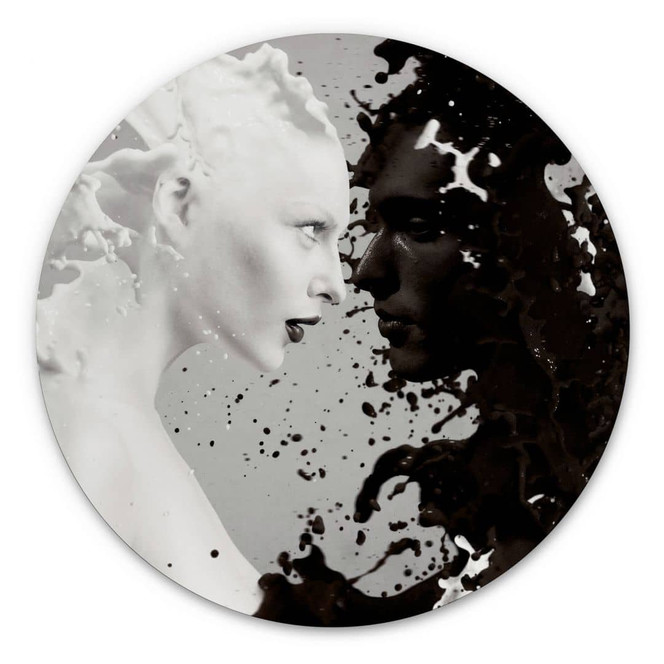 Alu-Dibond Milk & Coffee - Rund