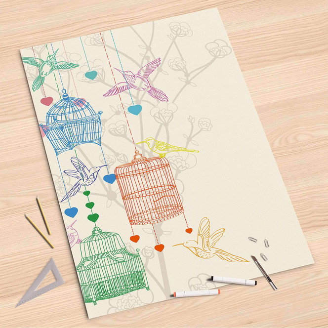 Folienbogen (80x120cm) - Birdcage- Bild 1