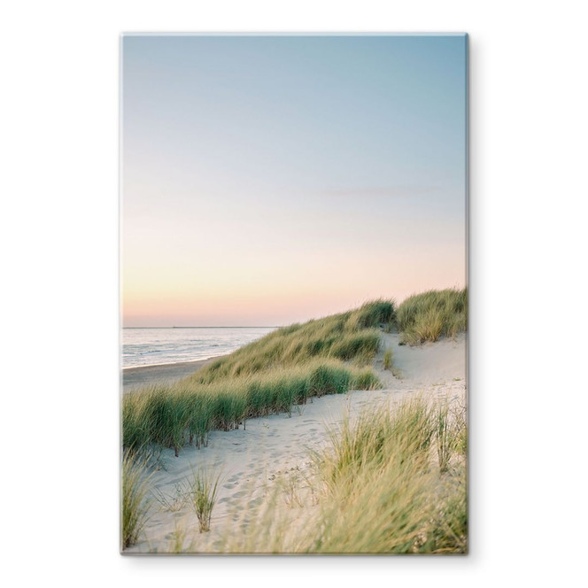 Glasbild Dünen an der holländischen Küste - Zwart